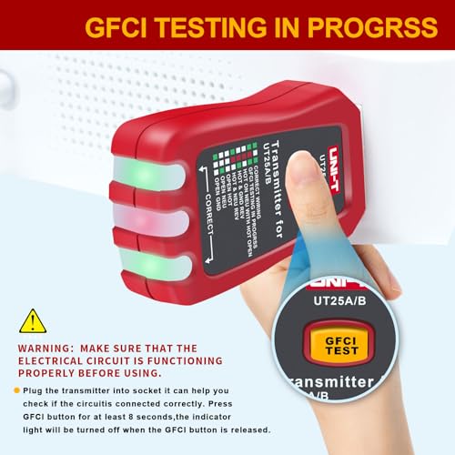 UNI-T AC Circuit Breaker Finder and Tracer Tool Kit with Electrical Integrated GFCI Outlet Tester