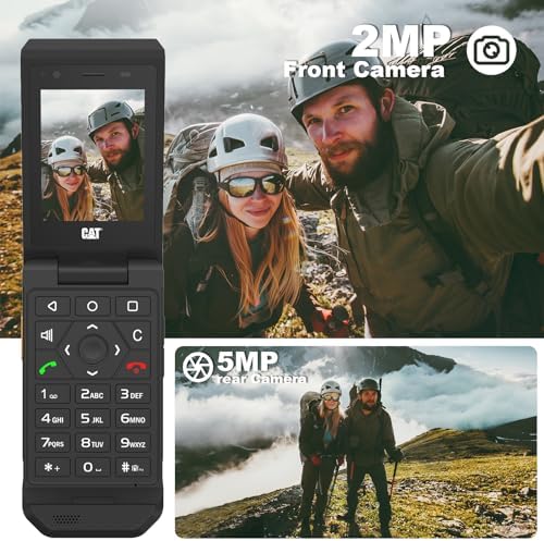 Unifone S22 Smart Flip Phone (16GB) 2.8" Touchscreen Rugged Cell Phone Android 11, IP68 Water Resistant, 4G LTE GSM Single Nano Slot