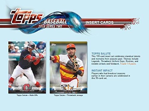 2018 Topps Baseball Series #2 Unopened Blaster Box with 10 Packs and One Exclusive Independence Day Commemorative Flag Patch Card and Possible