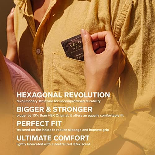 LELO HEX Original - Ultra Thin Condoms, Increased Strength, 12 Pack | This ultra thin condom offers increased strength without reducing sensation, for comfortable, reliable protection.