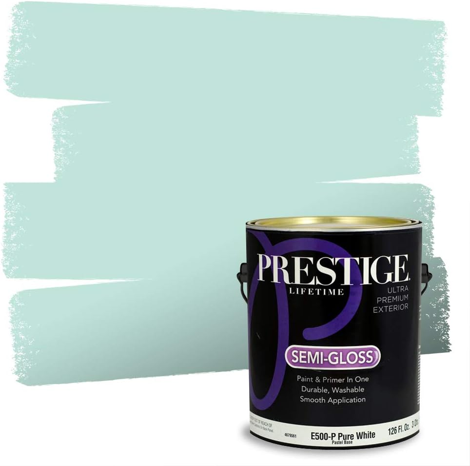 PRESTIGE Paints Exterior Paint and Primer In One, 1-Gallon, Semi-Gloss, Comparable Match of Sherwin Williams* Electric Lime*