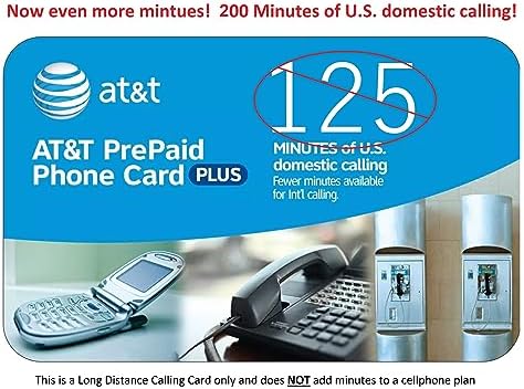 At&t Prepaid Phone Card - 125 Min.