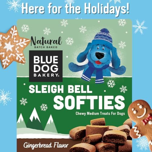 Blue Dog Bakery Natural Dog Treats, Softies, Peanut Butter Flavor, 16.2oz Bag, 6 Bags | Soft & Chewy Oven-Baked Dog Treat Chews, Made with Real Peanut Butter & Other Real Premium Wholesome Ingredients in the USA