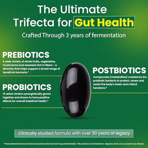 Dr Ohhira's 3-in-1 Probiotics, Prebiotics and Postbiotics to Support Digestive Health for Men & Women | Support Complete Gut Health with Pre, Pro and Post biotics Supplement | 30 Vegan Capsules
