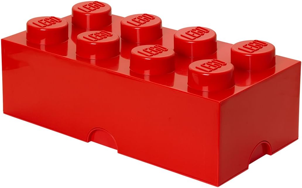 LEGO Storage Brick 8 12.1 L Storage Box with Lid Pink | Durable PVC-free plastic container for bricks, toys and clothes. Compatible with LEGO Brick Drawers and other 8-stud bins