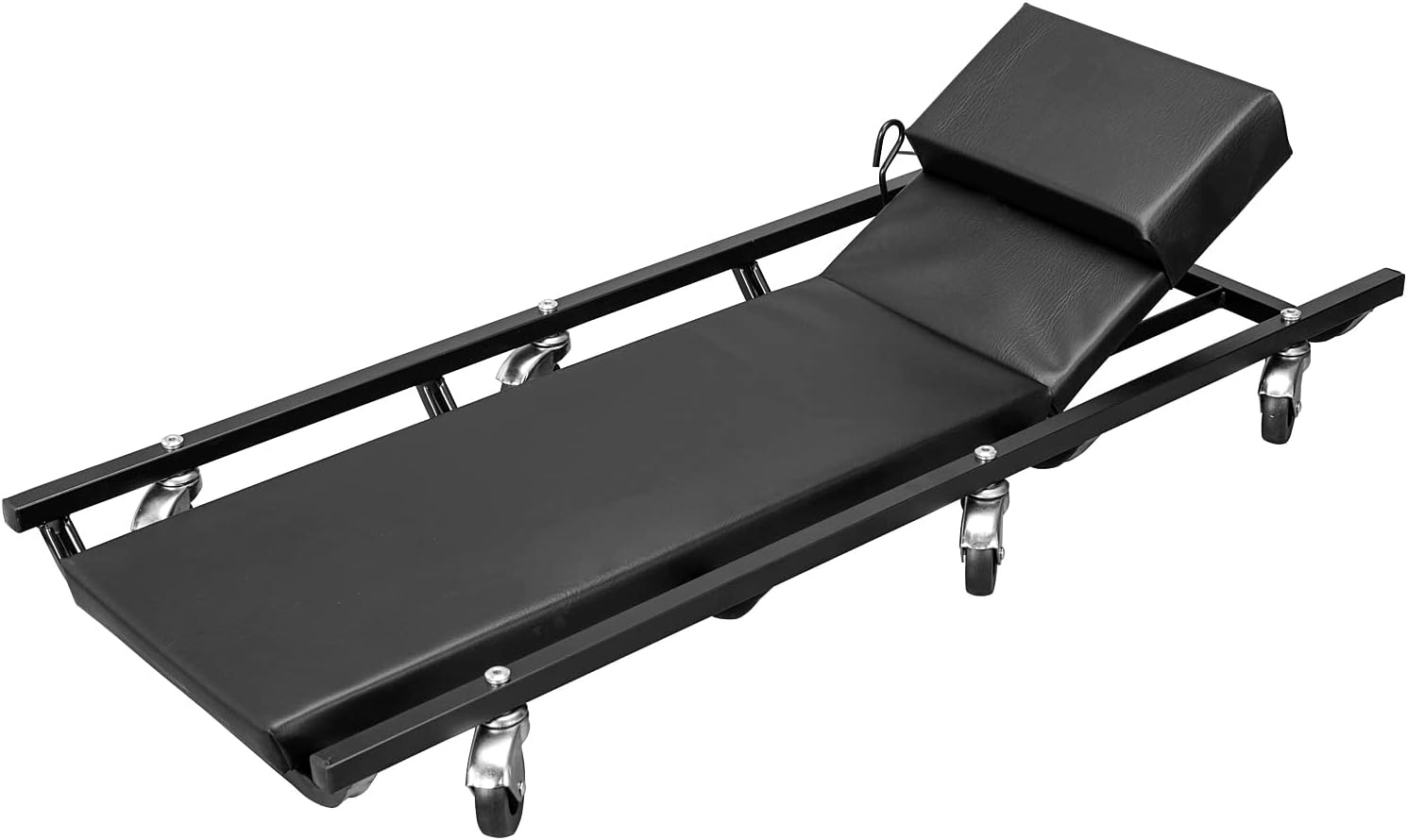 BIG RED TR6452 Torin Rolling Garage/Shop Creeper: 40" Padded Mechanic Cart with Adjustable Headrest and 6 Casters, Red