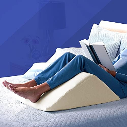 The Angle Wedge Pillow – Leg & Knee Pillow Wedge for Sciatica Pain Relief, Body Pain, Lumbar Decompression – Triangle Foam Cushion Bed Bolster for Lower Back Support, Small | Leg and Knee Pillow Wedge, Body Pain, Lumbar Decompression, Triangle Foam Cushi…
