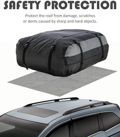 Roof Rack Pads, 51"x43" Rooftop Cargo Bag Mat, Car Accessories Roof Cargo Bag Protective Mat, Roof Mat Car Skid Proof Mat