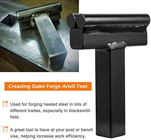 Blacksmith Anvil Forge Hardy Tool 3/4" Hot Cut Creasing Stake Spring Fuller Tool Set (3Pcs)
