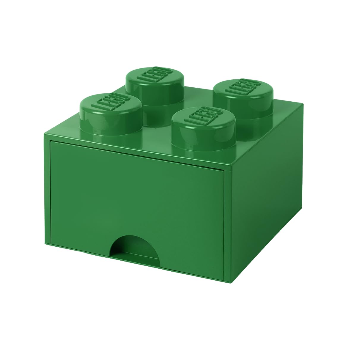 LEGO Brick Drawer, 4 Knobs, 1 Drawer, Stackable Storage Box, Black