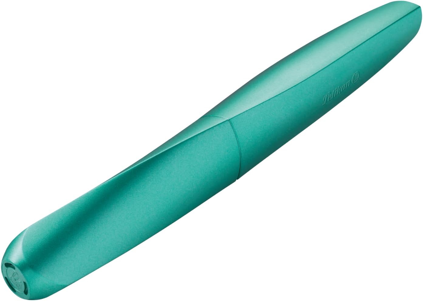 Pelikan Twist Fountain Pen with 1 Ink Cartridge, Medium Nib, Silver, Boxed (947101)