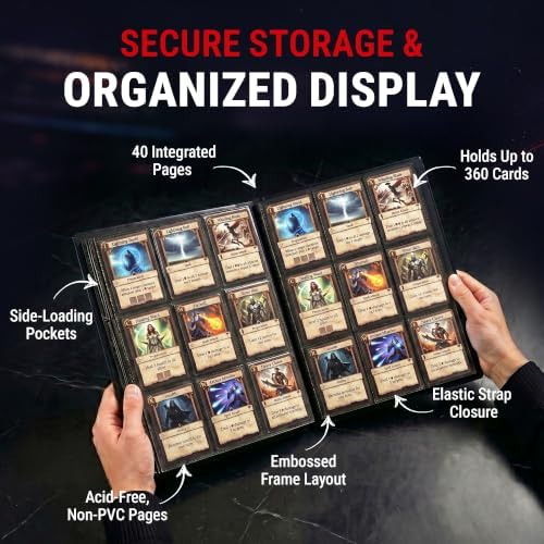 Ultra Pro Pokemon Card Binder 9 Pocket Full-View with Poke Ball Design – Trading Card Binder Holds 360 Cards Side Loading – Organizer for TCG