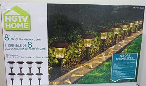 HGTV Solar LED Pathway Lights - 8 Pack