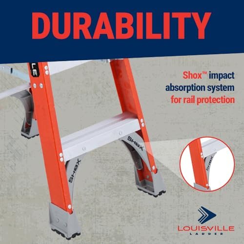 Louisville Ladder 2-Foot Fiberglass Step Stool Industrial, 300-Pound Load Capacity, Type IA, FS1502