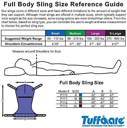 Full Body Sling (Medium) Compatible with Tuffcare, Hoyer, Invacare, McKesson, Drive, Lumex, Medline, Joerns and Other Patient Lifts