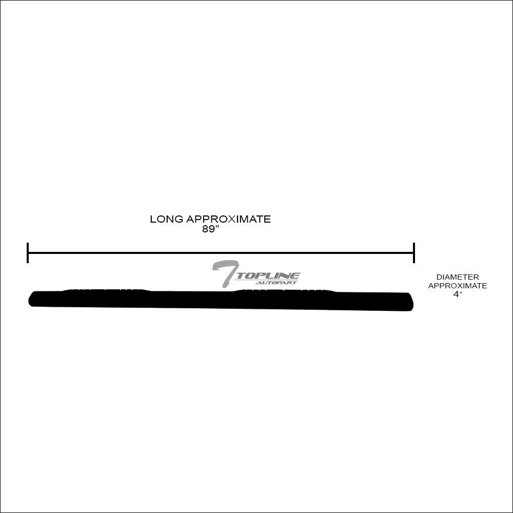 4" Oval Matte Black Side Step Nerf Bars Rail Running Boards Compatible with 04-24 Titan / 16-24 Titan XD Crew Cab