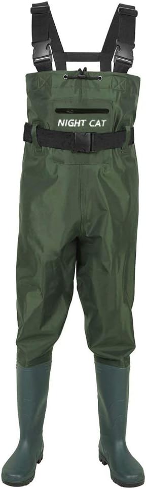 Night Cat Fishing Waders for Men Women Waterproof Hunting Chest Wader with Bootfoot Belt Breathable Lightweight Size 6 to 14