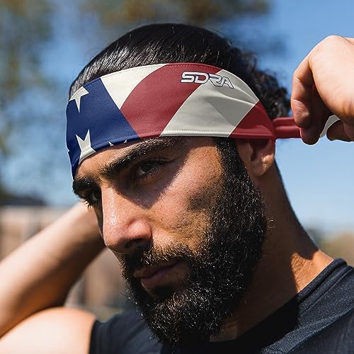 Suddora Country Flag Tie Headband with National Flag, Breathable Sweatband for National Sports Events, Non-Slip Fabric Sweatband for Soccer, Tennis