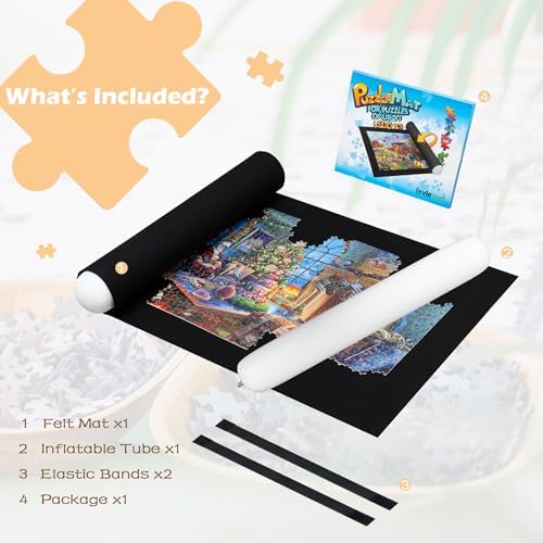 Lavievert 1500 Piece Jigsaw Puzzle Mat Roll Up, Portable Board for Adults