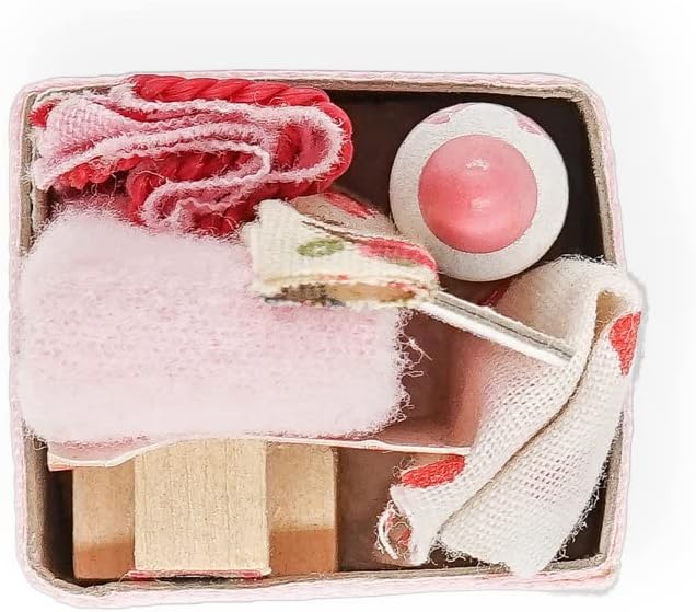 Odoria Miniature Clutter Box Dollhouse: 1/12 Scale Nursery Accessories for Craft Model DIY