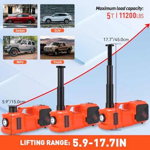 ROGTZ Electric Car Jack Hydraulic Kit 5T Impact Wrench Tire Inflator Pump