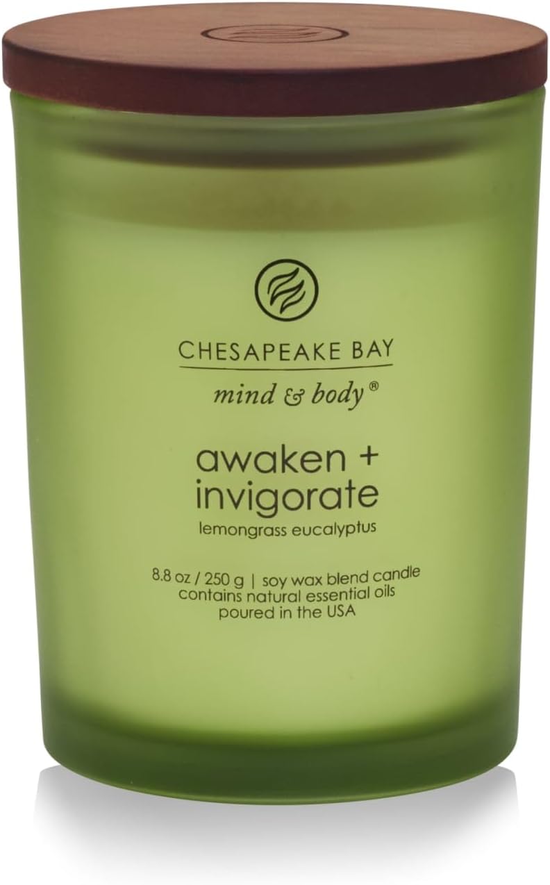 Chesapeake Bay Balance + Harmony Scented Candle Water Lily Pear Fragrance 50 Hours Burn Time Warm & Decorative Soy Wax Blend