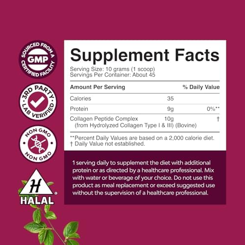 Advanced Multi Collagen Complex - Ageless Multi Collagen Peptides Supplements with Type 1 2 3 5 & X & Biotin for Hair
