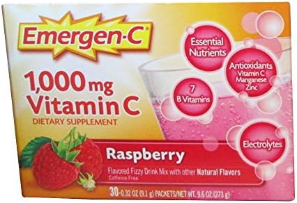 Emergen-C, Raspberry, 30 pkt (Pack of 4)