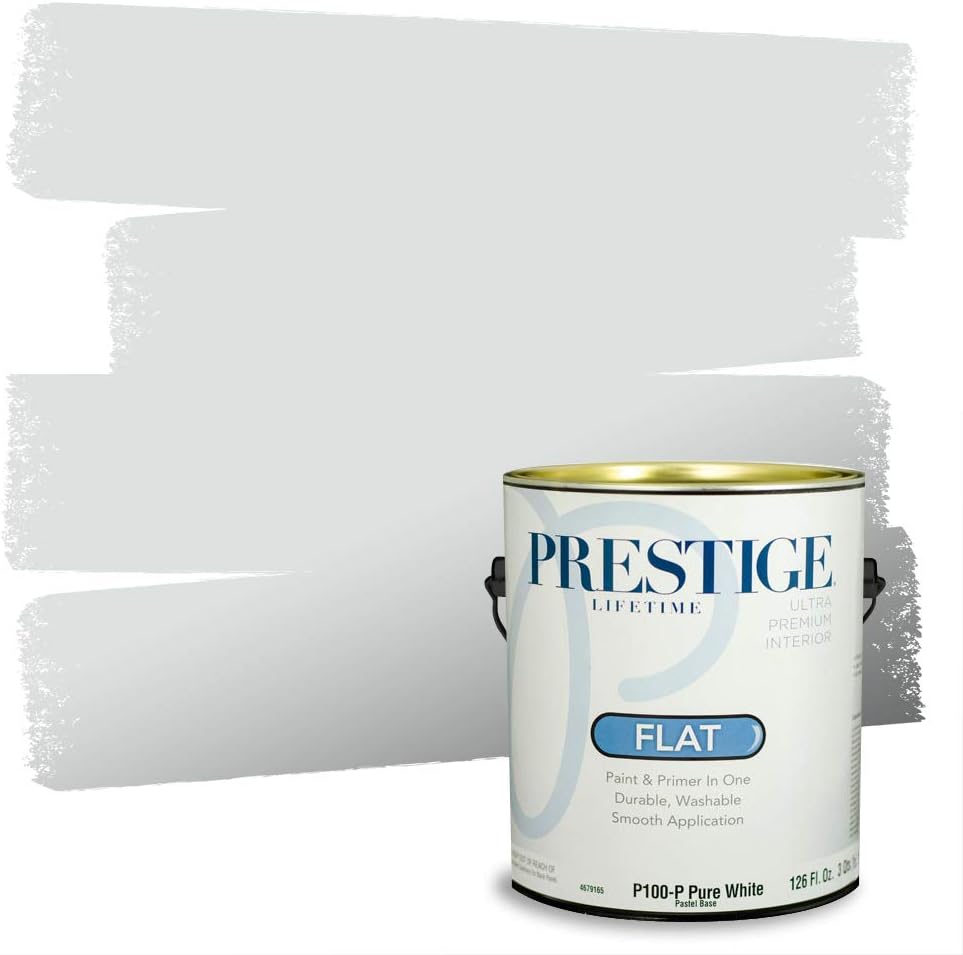 PRESTIGE Paints Exterior Paint and Primer In One, 1-Gallon, Satin, Comparable Match of Sherwin Williams* Tricorn Black*