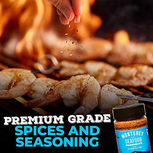 California Rancher Seafood Seasoning, 6oz | Lemon Dill Pepper Salt Blend, Coarse Texture, Gluten-Free, MSG-Free | For Salmon, Shrimp, Fish