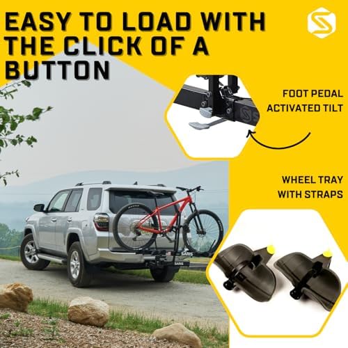 Saris Freedom Hitch Rack – Lightweight Platform Bike Carrier for Car, SUV & Truck – No Frame Contact, Anti-Wobble, E-Bike Compatible – 2 or 4 Bike