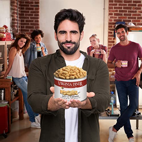 Virginia Diner Zatarain's Spicy Cajun Peanuts - Gourmet Cajun Peanuts Non-GMO, Preservative Free Gifts from Virginia Since 1929-18 Oz Can