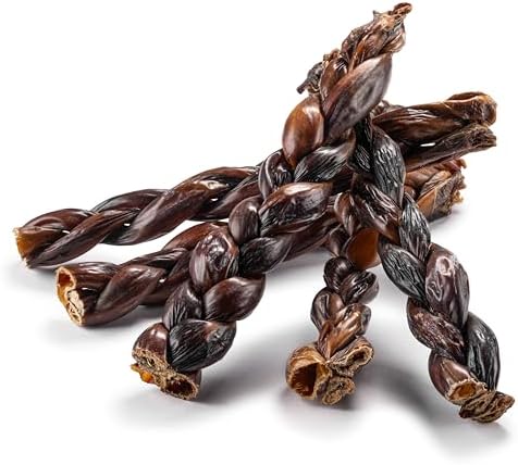 Jack&Pup Gullet Sticks for Dogs, 6" Esophagus Dog Treats (40 Pack)