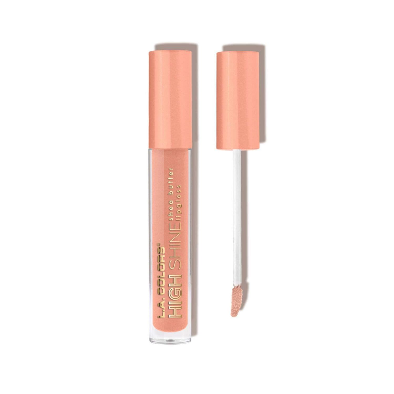 L.A. COLORS High Shine Shea Butter Lip Gloss, Baby Cakes, 0.14 Oz