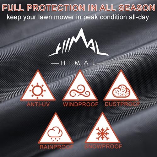 Himal Outdoors Riding Lawn Mower Cover, Heavy Duty 420D to 54" | Waterproof, Tractor Decks up, Windproof Buckles, Velcro Design, Turn Mower Cover