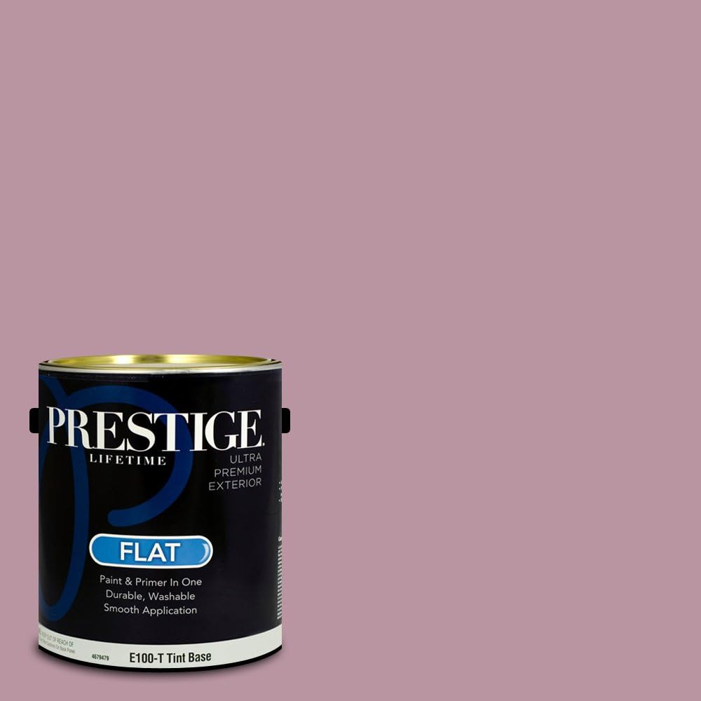 PRESTIGE E500-P-SW6303 Exterior Paint and Primer in One, 1-Gallon, Semi-Gloss, Comparable Match of Sherwin Williams Rose Colored, 1 Gallon, SW17-Rose