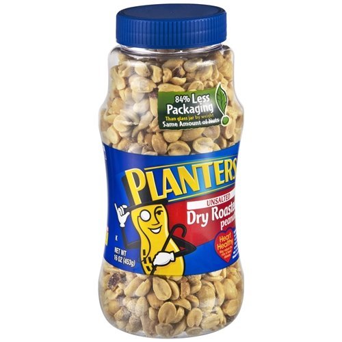 Planters Unsalted Dry Roasted Peanuts, 35 Ounce