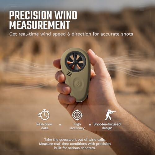 Tempest Anemometer – Handheld Wind Meter for Precision Shooting, Wind Speed Anemometer, Air Flow Meter