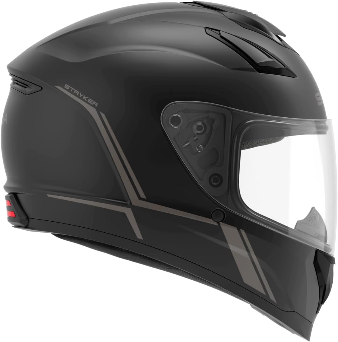Sena Stryker Full Face Smart Helmet with Integrated Mesh and Bluetooth Communications, LED Taillight, and Sound by Harman Kardon, DOT (Gloss White, X-Large)