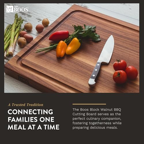 John Boos BBQ Series Rectangular Wooden Walnut Cutting Board 17"x21"