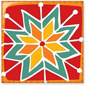 Sun Flower Mexico Totems Ancient Civilization Ceramic Tile Glossy Decal Glazed Brick Adorn Stone
