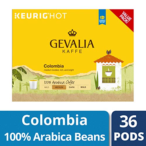Gevalia Kaffe Colombian Blend Medium Roast K-Cup Coffee Pods (36 Pods)