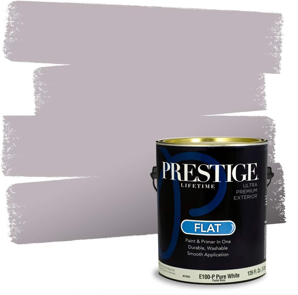 PRESTIGE Paints Exterior Paint and Primer In One, 1-Gallon, Satin, Comparable Match of Sherwin Williams* Ash Violet*