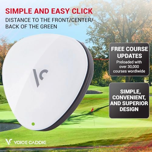 Voice Caddie VC300SE Golf GPS Rangefinder | Voice Output of Distance at Click of Button | Front, Middle, Back of Green Info | Over 40