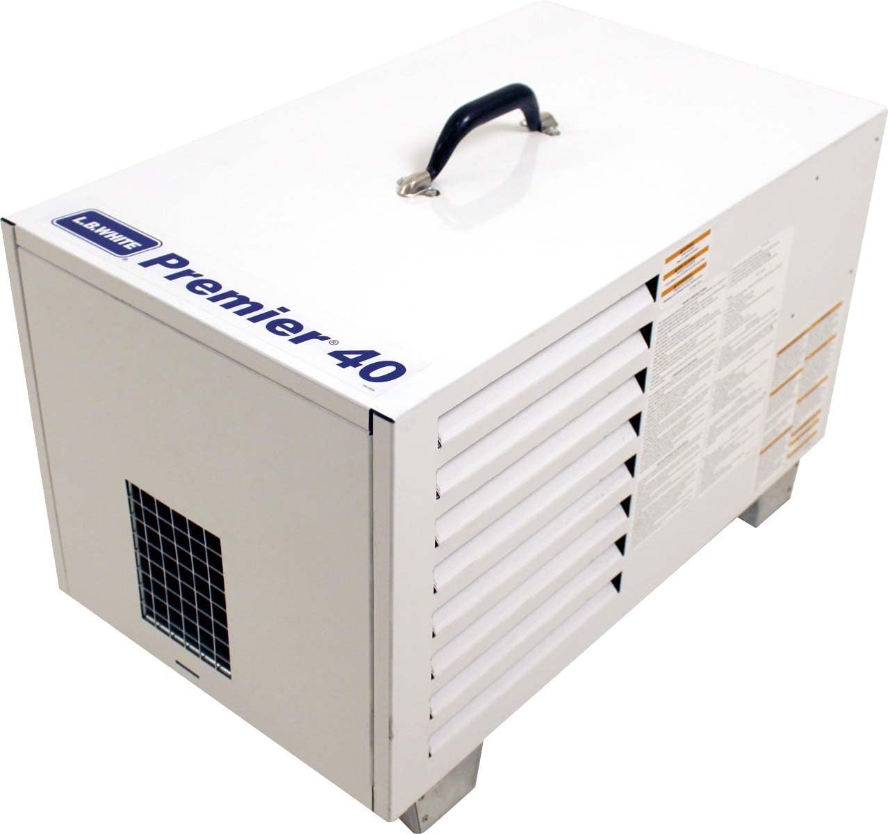 LB White Premier 40 Portable Propane Gas Heater for Indoor & Outdoor W/ Remote Thermostat — Versatile Heater for Garages, Camping & Construction