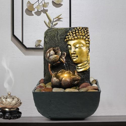 Resin LED Indoor Water Fountains | Office, Home Relocation Gifts