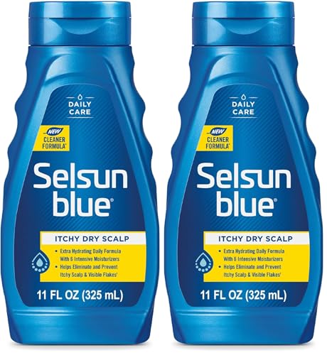 Selsun Blue Itchy Dry Scalp Anti-Dandruff Shampoo, 11 fl. oz., Extra-Hydrating Formula, Pyrithione Zinc 1%