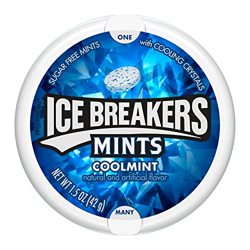 ICE BREAKERS Coolmint Sugar Free Mints Tins, 1.5 oz (8 Count)