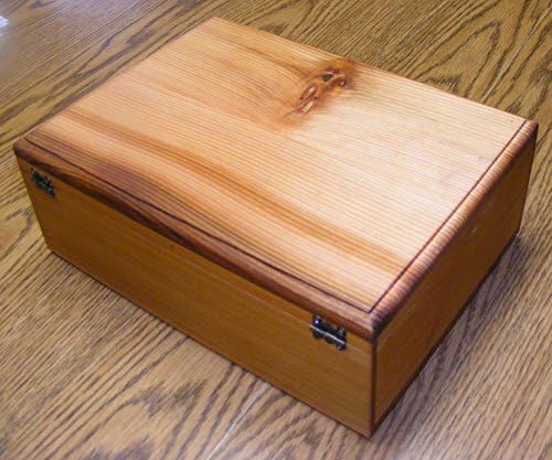 Steve's Gift Shoppe Large Cedar Keepsake and Treasure Storage Box - Size 14 x 7 x 6 Inches
