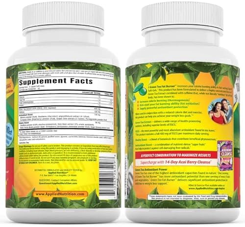 Applied Nutrition Green Tea Fat Burner Weight Loss 90 Softgels Pack of 2 | Supports Weight Management for Women and Men | Metabolism Support | 2 X 90 Liquid Soft-Gels